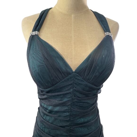 "MASQUERADE" Vintage Babydoll Sheer Asymmetrical Fairy Whimsy SZ 7/8 Hoco Dress - Picture 2 of 12